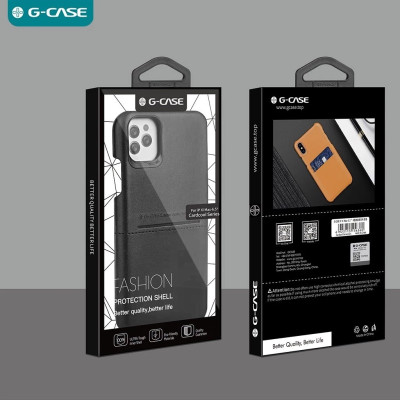 Ốp lưng da chống sốc cho iPhone 11 Pro Max hiệu G-Case trang bị ngăn đựng thẻ ATM, NameCard mặt siêu mềm mịn, chống sốc tốt, bảo vệ tuyệt đối - hàng nhập khẩu