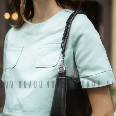 Set áo váy xanh mint NGADO , váy nữ , set đồ nữ , Set áo chân váy