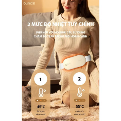 Máy Massage Giảm Đau Bụng Kinh BUMAS BU01 - Hỗ Trợ Chống Lão Hoá Da Sau Sinh - Hàng Chính Hãng