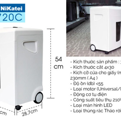 Máy Hủy Tài Liệu Nikatei PS-720C