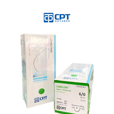Chỉ phẫu thuật không tiêu CPT Carelon Nylon số 6/0 - M07D13 (Màu Xanh)