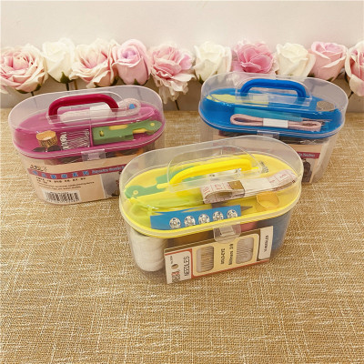 Hộp Đựng Kim Chỉ 2 Tầng Tiện Lợi – Dụng Cụ May Vá Mini Đầy Đủ Cho Mọi Nhà