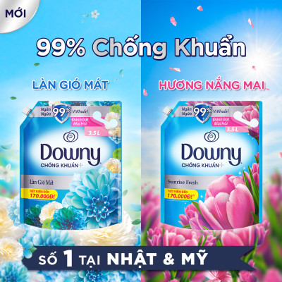 Nước Xả vải DOWNY Hương Nước Nắng Mai Túi 4L