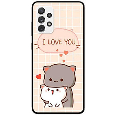 Ốp lưng dành cho Samsung A13 5G - A04s - A32 5G - A04 - A22 5G mẫu Hai Chú Mèo Ôm I Love U