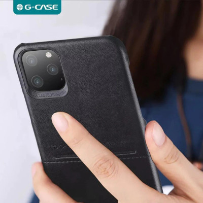 Ốp lưng da chống sốc cho iPhone 11 Pro Max hiệu G-Case trang bị ngăn đựng thẻ ATM, NameCard mặt siêu mềm mịn, chống sốc tốt, bảo vệ tuyệt đối - hàng nhập khẩu