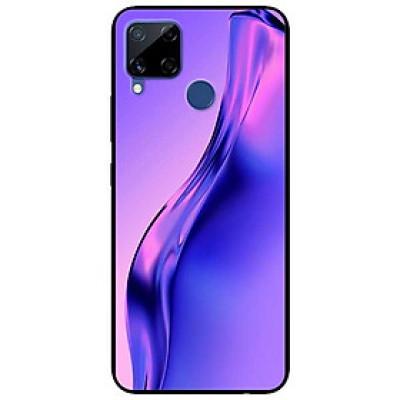 Ốp lưng dành cho Realme C15 mẫu Đường Cong Tím Xanh