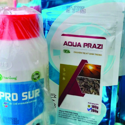 Kháng sinh chuyên trị ký sinh trùng cho tôm cá AQUA PRAZI (Dạng bột)