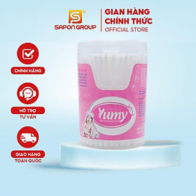 [Lố 12 hộp] Tăm bông trẻ em YUMY baby hộp vát size M [TB01-027] hộp 160 chiếc