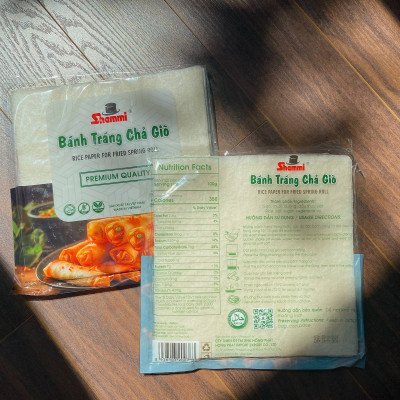Bánh tráng chả giò Shammi gói 200g, bánh tráng cuốn chả giò size 22cm, bánh đa nem xuất khẩu