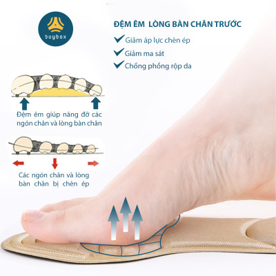 Miếng lót giảm size cho giày bị rộng Cao Cấp - buybox - BBPK11
