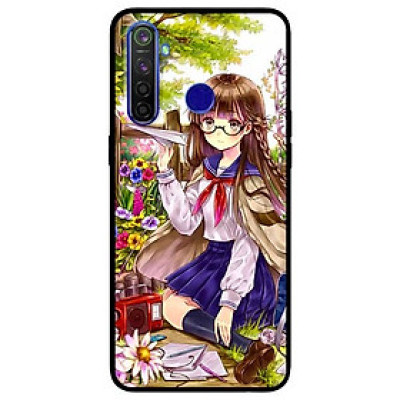 Ốp lưng dành cho Realme 6i mẫu Cô Gái Mắt Kính Đen