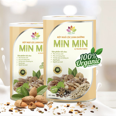 Bột Ngũ Cốc Lợi Sữa Min Min 500G Mẫu Mới 29 Loại Hạt Cao Cấp - Ngũ CỐc Bổ Sung Dinh Dưỡng và Lợi Sữa Cho Mẹ Sau Sinh