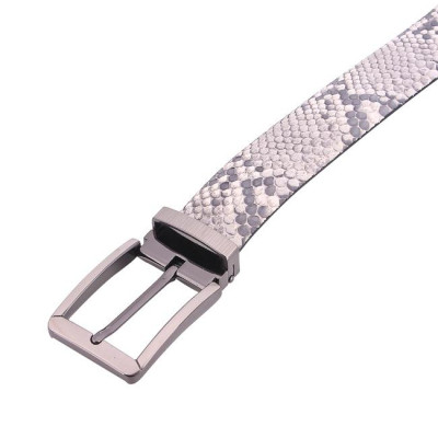 HP4306-07-10-45 - Thắt lưng nam da trăn Huy Hoàng 3,5P đầu kim màu da nguyên thủy, đen, trắng, nâu