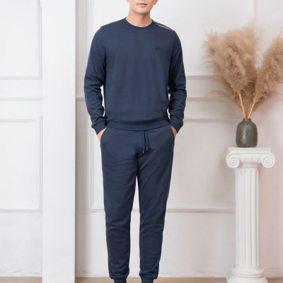 Bộ nỉ ALIGRO cổ tròn màu navy BN.11