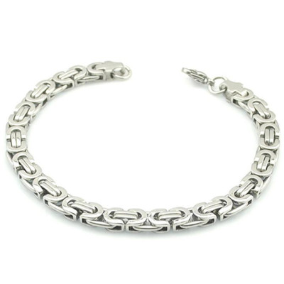 Lắc tay nam titan cao cấp đẹp sang trọng inox thép không gỉ ziczac trangsucpt màu trắng PTLTNA81