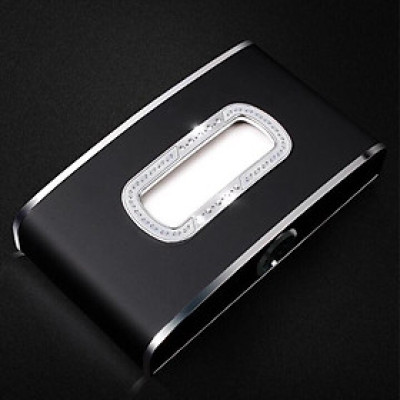 Hộp Đựng Khăn Giấy Trên ô Tô Có Đồng Hồ Và Bảng Sđt Cao Cấp (Kèm Video thực tế)