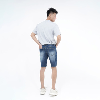 Quần Short Jeans Nam Cao Cấp HUNTER X-RAYS  Form Slimfit Thun Màu Xanh S58
