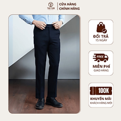 Quần tây nam Thái Tuấn không tăng đơ màu xanh đen | Lịch lãm, nam tính, thời trang - Thời trang Công Sở/Dạo phố