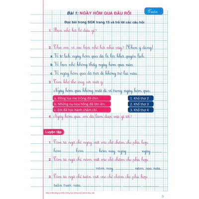 Sách - Vở Ô Li Bài Tập Tiếng Việt Lớp 2 - Tập 1 - Bám Sát SGK Cánh Diều - Hồng Ân