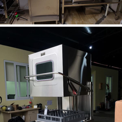 Máy rửa chén bát Rama RC15000SX công suất 15.8kW, lưu lượng nước tối thiểu 150 l/h - Hàng chính hãng