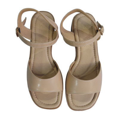 Giày Sandal Nữ Cao Gót HÀ NAM Da Bò Thật Thời Trang Cao Cấp 3cm DNU2177