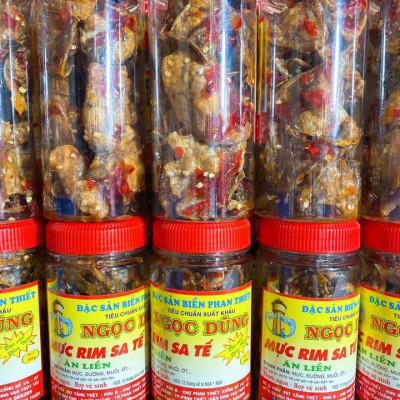 Đặc sản Phan Thiết - Mực Rim Sa Tế Đã Chế Biến Ăn Liền Gói 50 Gram Sản Phẩm Trải Nghiệm Là Món Ăn Ngon Ơi Là Ngon. Hạn Sử Dụng 6 Tháng Kể Từ Ngày Đặt Hàng - OCOP 4 Sao