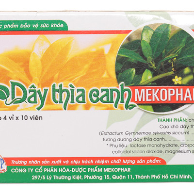 Viên Dây Thìa Canh Mekophar Giảm và ổn định ĐƯỜNG HUYẾT - Hộp 40 viên - MKPDAYTHIACANH