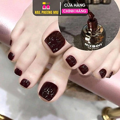 [Chai Lẻ] Sơn Gel Đỏ Mận MXBON Cao Cấp Số 6 Đặc Biệt 15ml Siêu Đậm Mướt, Dễ Kéo, Cần Dùng Đèn Hơ Nhanh Khô, Sơn Móng Làm Nail Đỏ Đô, Đỏ Mận