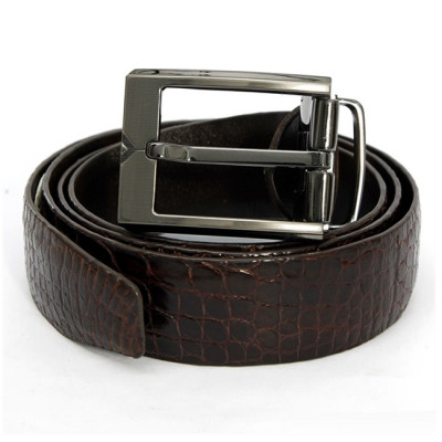 HH94202-14-23-31-37-44 - Dây nịt nam cá sấu màu nâu đất