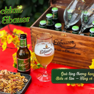 Hộp Quà Tết Cocktail Eibauer Radler Hương Vị Trái Cây Ôn Đới - Nhập Khẩu Chính Hãng Đức - 12 Chai