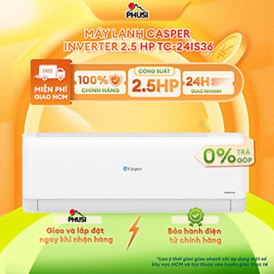 Máy lạnh Casper Inverter 2.5 HP TC-24IS36 - Hàng Chính Hãng - Mới 100% 