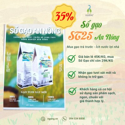 Gạo An Nông ST25 Xát Trắng 700g