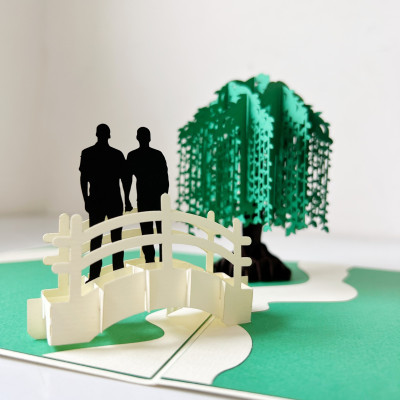 Thiệp 3D Pop Up Cặp Đôi LGBT – Thiệp Tình Yêu, Kỷ Niệm, Valentine Độc Đáo, L14