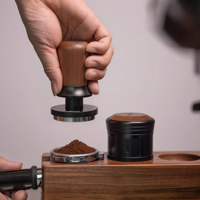 Feepie Tamper nén cà phê cố định lực cân bằng Wood charm
