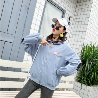  Áo khoác chống nắng nữ dù 2 lớp in chữ sau lưng cực hót - M134