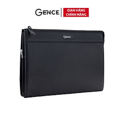 Ví Cầm Tay Nam Clutch Da GENCE CL07 Da Bò Cao Cấp Màu Đen Có Dây Đeo Vai