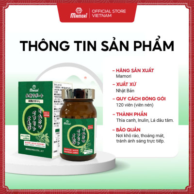 Viên uống MAMORI GYMNEMA - INULIN giúp giảm đường huyết, ngăn ngừa tích tụ mỡ thừa, bổ xung chất sơ hòa tan