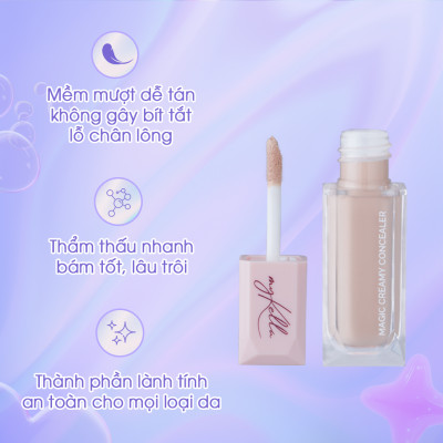 Kem Che Khuyết Điểm myKella Che Phủ Hoàn Hảo, Phù Hợp Với Mọi Loại Da - Magic Creamy Concealer 5ml
