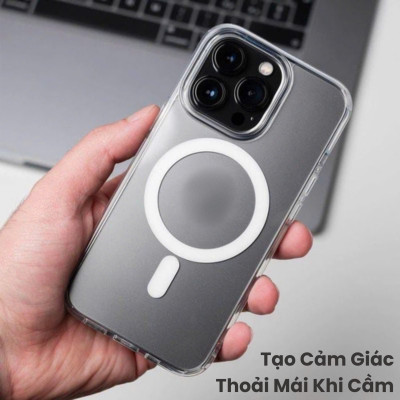 Ốp Lưng Trong Suốt cho Iphone 16 Series DEKEY Magic Cover Crystal Case Sạc Từ Tính Ốp Dẻo Trong Suốt Bảo Vệ Máy_ Hàng chính Hãng