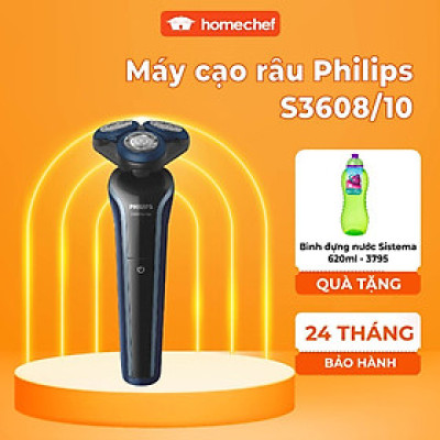 Máy cạo râu Philips S3608, an toàn cho da, đầu cạo linh hoạt, bảo hành 2 năm | Hàng chính hãng
