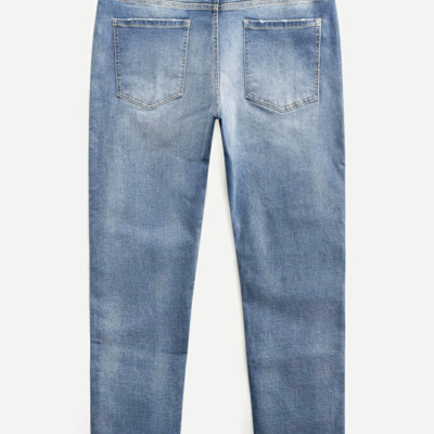 Quần jeans nam trơn ROUTINE Form Slim Premium màu Xanh INDIGO - ROUTINE 10F23DPA012P