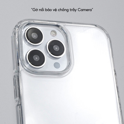 Ốp lưng giảm sốc chống va đập chống ố vàng cho iPhone 14 Pro Max / 14 Pro / 14 Plus / iP 14 hiệu X-level ICE Crystal trang bị đệm khí ẩn bốn góc, Mặt lưng PC chống ố vàng - Hàng nhập khẩu