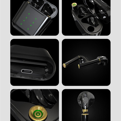 CINCATDY Tai Nghe Bluetooth V5.0 True Wireless Earbuds Headphone không dây Earphone chống nước IPX5 with Battery Replacement - Hàng Chính Hãng