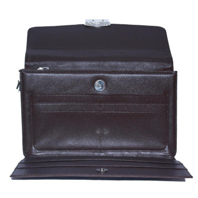 HC6451-52-53-54 - Túi cầm tay nữ Huy Hoàng da đà điểu màu đen, nâu đất, vàng bò, nâu đỏ