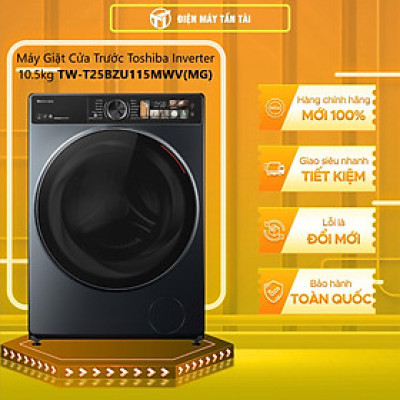 Máy giặt Toshiba Inverter 10.5 kg TW-T25BZU115MWV(MG) - HÀNG CHÍNH HÃNG CHỈ GIAO HCM