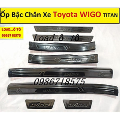 Ốp Bậc Chân, Nẹp Bước Chân Xe Toyota Wigo 2023-2018 Mẫu Titan Cao Cấp Load Ô Tô