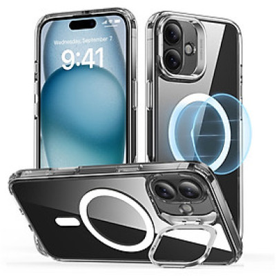 Ốp lưng chống sốc sạc từ tính ESR Classic Hybrid Case with Stash Stand (HaloLock) cho iPhone 16/ iPhone 16 Plus, có chân đế _ Hàng chính hãng
