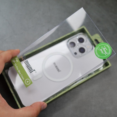 Ốp lưng trong suốt sạc từ tính bảo vệ camera cho iPhone 16 Pro Max, iPhone 16 Pro, iPhone 15 Pro Max, Iphone 15 Pro hiệu Memumi Glitter Magnetic - Siêu Mỏng 0.3mm, Tích Hợp Sạc Không Dây Từ Tích Magnetic, Lực Hút Mạnh, Chắc Chắn - Hàng nhập khẩu