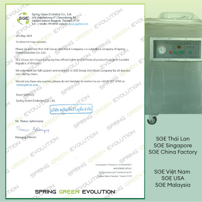 Máy Hút Chân Không/Máy Ép Chân Không Công Nghiệp VCC03-C, Hút Mọi Loại Thực Phẩm Khô, Nước, Mọi Loại Bao Bì, Không Kén Túi. Hàn Hút Tốc Độ Cao Liên Tục 24/7. Hàng Nhập Khẩu Chính Hãng SGE Thailand