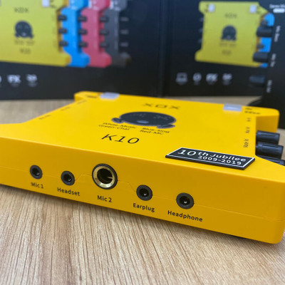 Soundcard XOX K10 10th Jubilee phiên bản tiếng Anh 2021 chuyên hát Thu âm, Livestream Bigo, Facebook